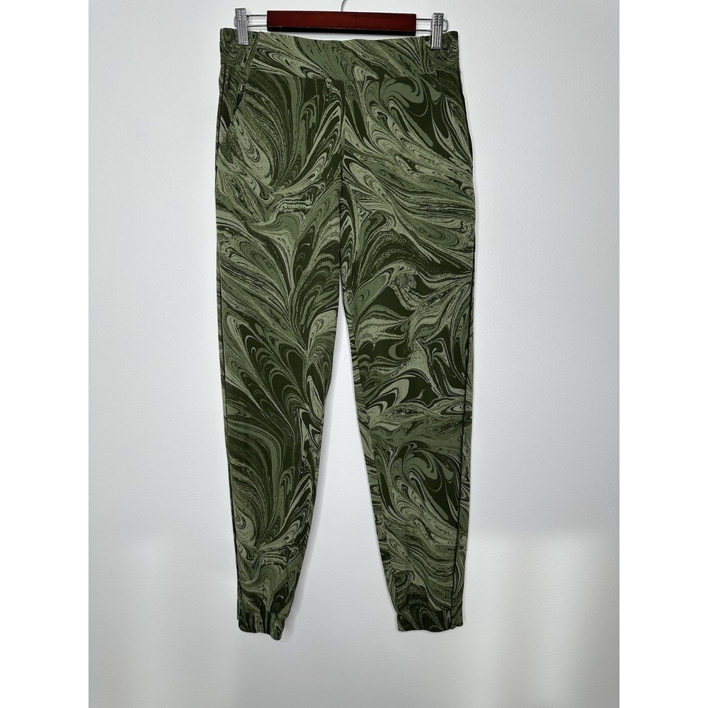 Athleta Brooklyn Jogger Sumi Marble Green Pull On Pant Size 6